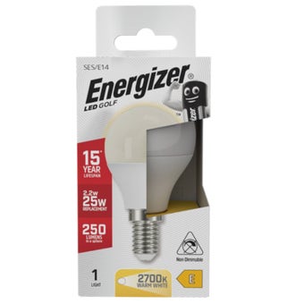 Energizer LED Golf Ball Bulb E14 2.9W (25W Equivalent) 250 Lumens Warm White 2700K