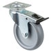 Equipment Castor 100mm with Brake – Heavy-Duty Grey Wheel, 70kg Load Capacity