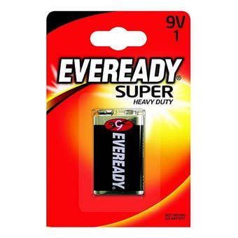 Eveready 9V 6F22 Super Heavy Duty Battery