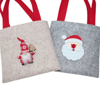 Felt Christmas Bag 26x14cm - Assorted Designs