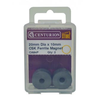 20mm Diameter x 10mm Countersunk Ferrite Magnet (Pack of 2)