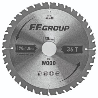 FF GROUP 210mm x 3mm 40T Circular Saw Blade for Wood with Teflon Coating and Carbide Teeth