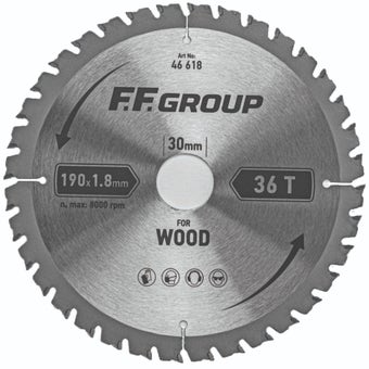 FF GROUP 305mm x 3mm 80T Circular Saw Blade with Teflon Coating and Carbide Teeth for Wood Cutting