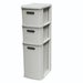 Figaro Almond 3 Drawer PVC Storage Unit – Slimline Multi-Purpose Organiser