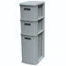 Figaro Grey 3 Drawer PVC Storage Unit – Slimline Space-Saving Organiser