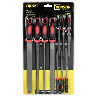 Benson ProFinish File Set 10 Piece for Metal, Wood and Plastic