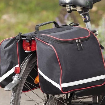 Filmer Double Bicycle Bag - Black & Red