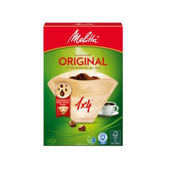 Melitta Coffee Filter Papers / Bags brown 1x4 - Pack of 80