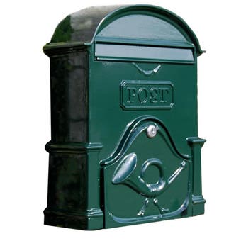 The Moy Cast Aluminium Post Box - Deep (Fir Green)