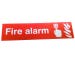 Red PVC Scripted Fire Alarm Sign - 200mmx50mm