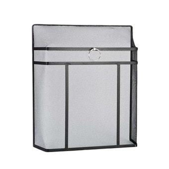 Inglenook Heavy Duty Square Black Sparkguard with Chrome Ring