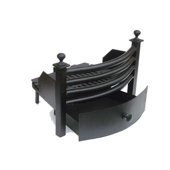 Fire Front Set - Fire Front, Grate and Ash Pan - 16" (Black)