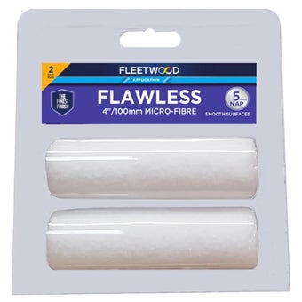 Fleetwood Flawless Microfibre Paint Roller Sleeves 4" – 5mm Nap I 2 Pack