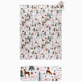 Fleece Blanket with Santa Hat – Joy Grey I 130 x 160 cm