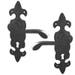 Basta Antique Black Fleur De Lys Sash Door Handles