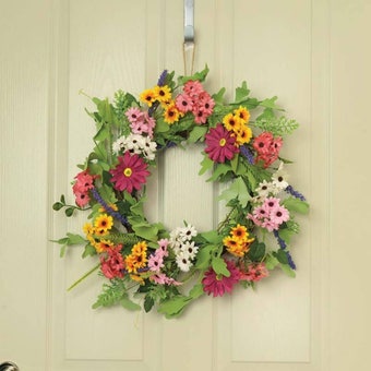 Floral Fantasy Whirl Wreath 45cm – Decorative Garden Spinner