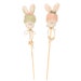 Easter Bunny Flower Stick Decoration | Plastic Egg Bunny with Fabric Hat 38cm I Each