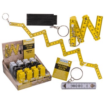 Folding Rule Metal Key Ring 50 cm