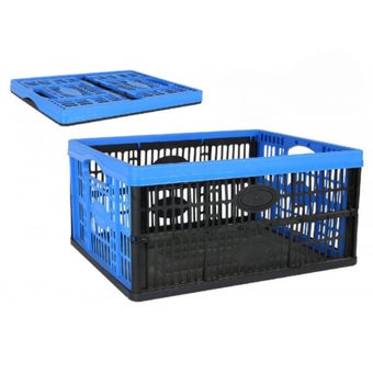 Folding Storage Box 32L - Blue & Black
