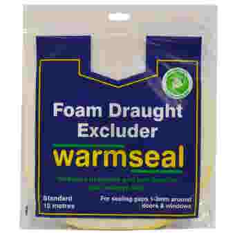 Warmseal Standard PVC Foam Draught Excluder - White 15m