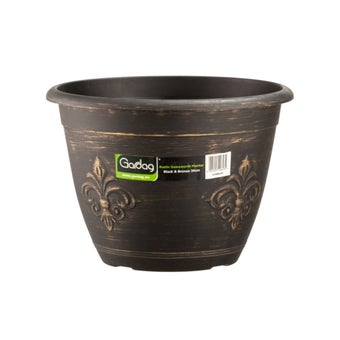 Gardag Rustic Gawsworth Planter Black & Bronze 30cm