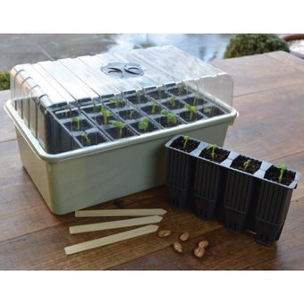 Garland 28 Cell Deep Root Success Kit | Split Cell Propagator Set with Ventilated Lid