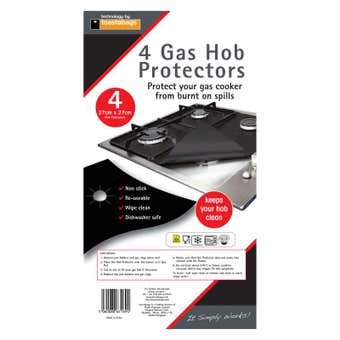 Planit 4 Gas Hob Protectors Black
