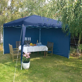 Gazebo Side Panels 3m x 1.9m Blue (Pack of 2) | Splashproof Replacement Gazebo Sides