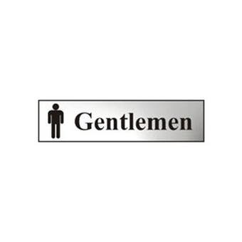 Gentlemen Sign With Graphic Silver