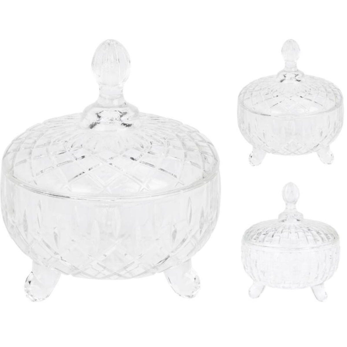 Glass Sugar Bowl and Lid 200ml 