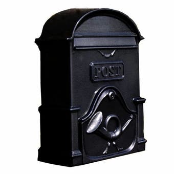 The Moy Cast Aluminium Post Box - Deep Gloss Black
