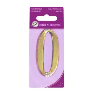 Gold Effect Numeral 0 - 75mm