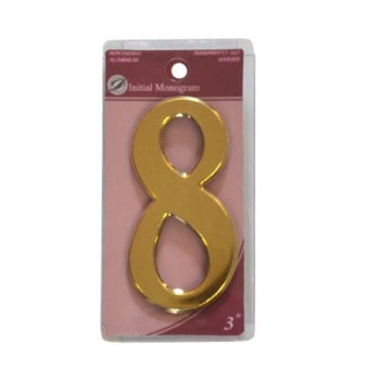Gold Effect Numeral 8 - 75mm