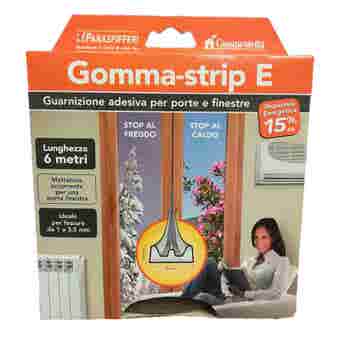 Gomma-Strip E Self-Adhesive Foam Draught Excluder - Brown 6m