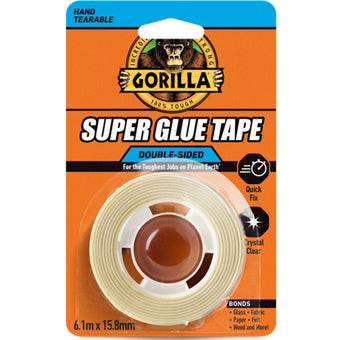 Gorilla Double-Sided Super Glue Tape 15.8mm x 6.1m