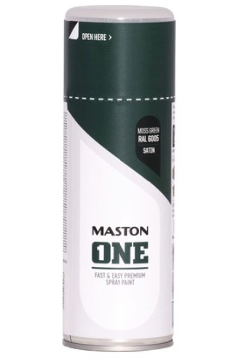 Maston One Satin Moss Green Spray Paint - 400ml
