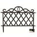 Green Blade Black Plastic Garden Border Fence