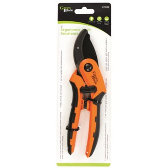 Green Blade Ergonomic Bypass Secateurs 8"