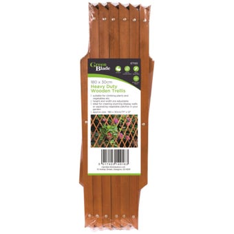 Green Blade Heavy Duty Wooden Trellis 180 x 30cm – Adjustable Narrow Garden Trellis for Climbing Plants, Vegetables and Outdoor Screening