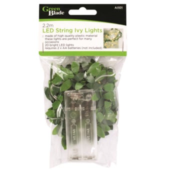 Green Blade LED String Ivy Lights 2.2m I Battery operated