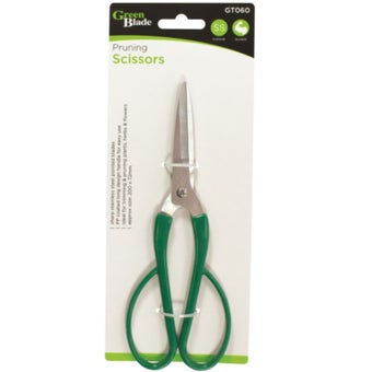 Green Blade Pruning Scissors with Sharp Stainless Steel Pointed Blade