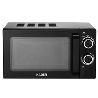 Haden Solo Microwave Oven 20L 800W - Black | 6 Power Levels with Defrost and Turntable