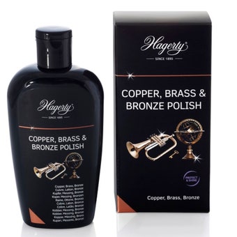 Hagerty Copper, Brass & Bronze Polish 250ml | Metal Cleaning Lotion for Lasting Shine