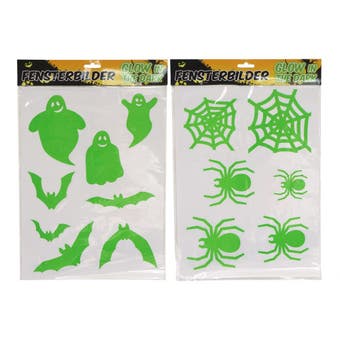Halloween Glow in the Dark Window Stickers