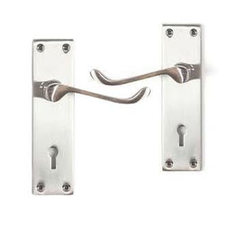 Basta Victorian Door Handles - Satin Nickel