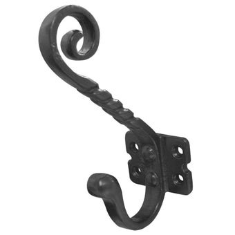 Hat and Coat Hook Black Cast