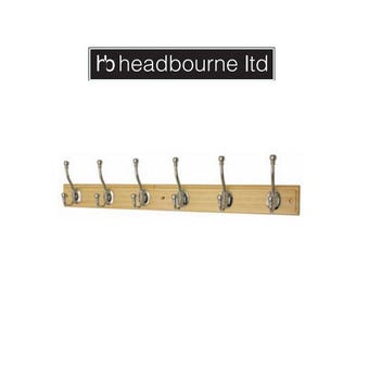 Headbourne Wooden 6 Hook Rail