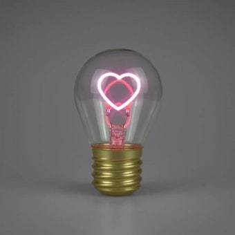 Kingavon Rechargeable LED Table Lamp with USB-C Charging and 5.5 Hour Runtime - Heart