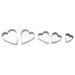 Heart Cookie Cutters Set of 5 | Stainless Steel Baking Cutters