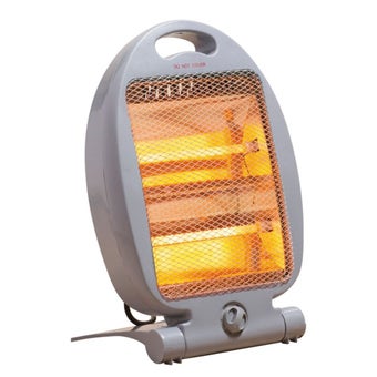 Daewoo 800W Small Quartz Heater with Thermostat I 2 Heat Settings and Tip Over Safety Cut Out